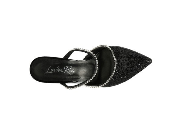 IRIS Glitter Spool Heel Sandal by Rag Company | Fleurcouture