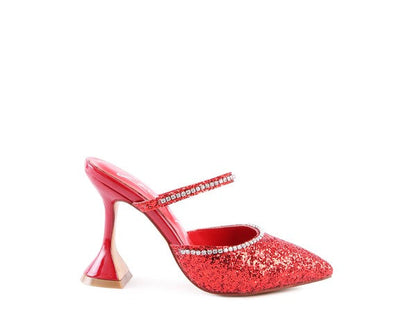 IRIS Glitter Spool Heel Sandal by Rag Company | Fleurcouture
