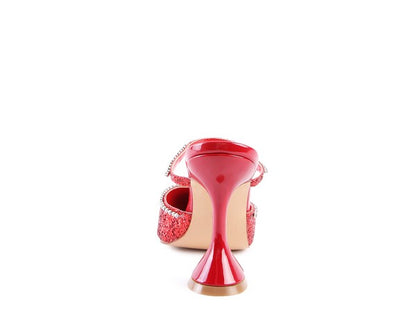 IRIS Glitter Spool Heel Sandal by Rag Company | Fleurcouture