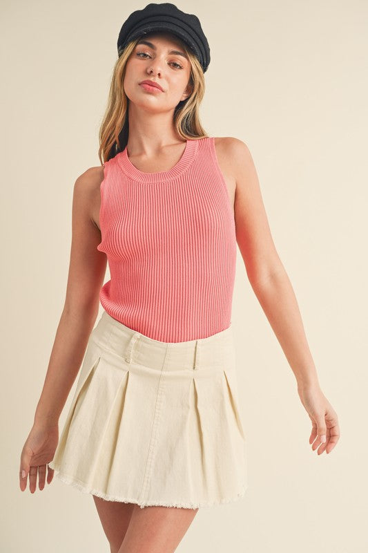 Jadine Knit Tank S by Aemi + Co | Fleurcouture