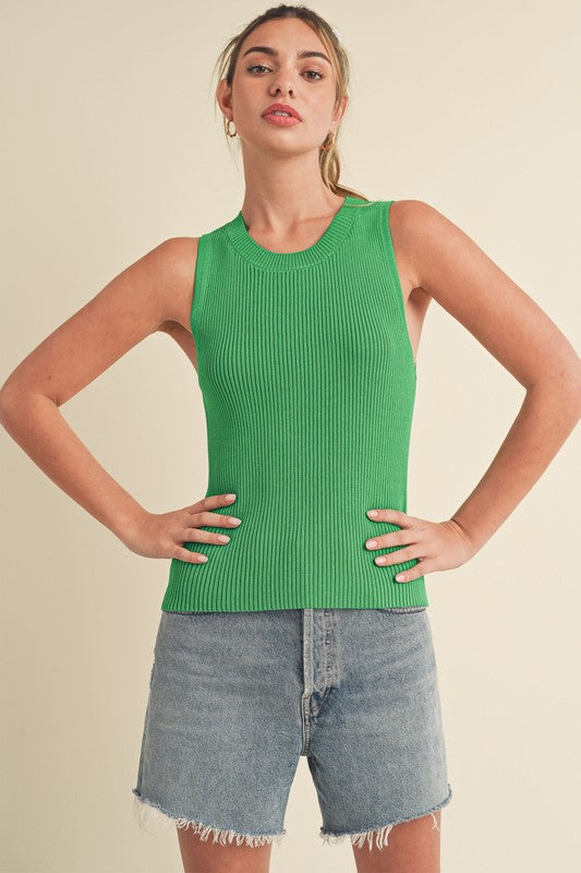 Jadine Knit Tank S by Aemi + Co | Fleurcouture