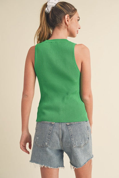 Jadine Knit Tank S by Aemi + Co | Fleurcouture