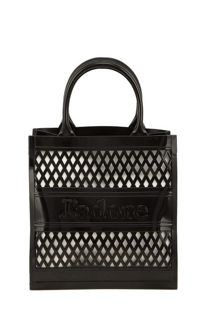 JADORE Mesh Style Top Handle Jelly Bag BLACK OS by ICCO ACCESSORIES | Fleurcouture
