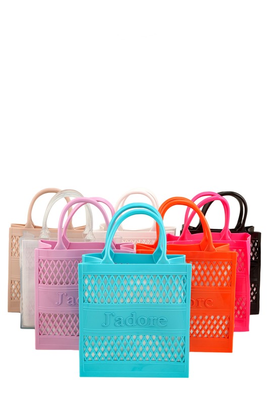 JADORE Mesh Style Top Handle Jelly Bag OS by ICCO ACCESSORIES | Fleurcouture