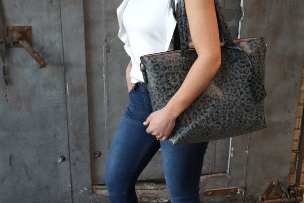 Jane Perforated Leather Large Tote OS by Thomas and Lee Co | Fleurcouture