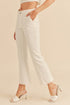 Janesa Denim Pants WHITE S by Aemi + Co | Fleurcouture