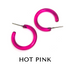 Jelly Tube Hoop Earrings - 1" Small Hot Pink Tube Hoops by Leetie Lovendale | Fleurcouture