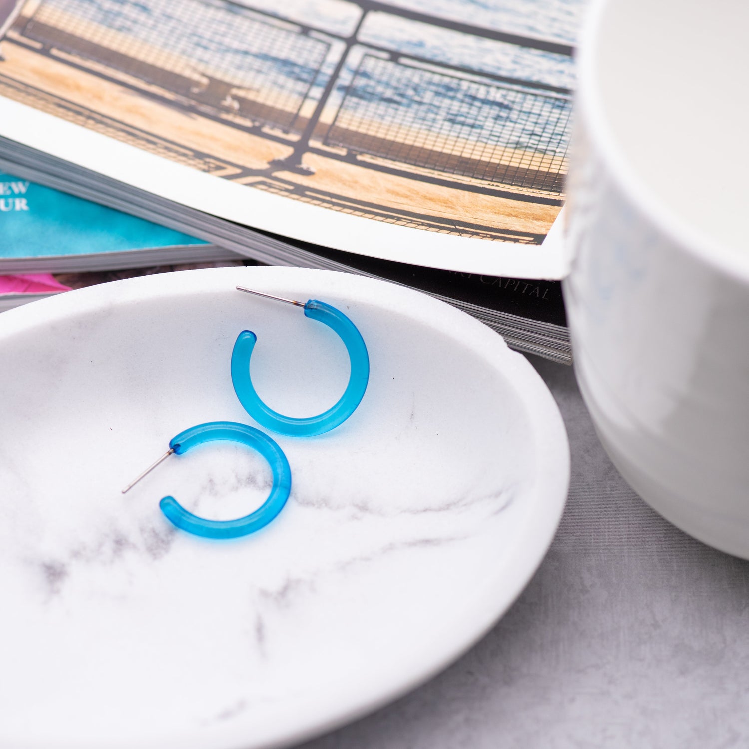 Jelly Tube Hoop Earrings - 1" Small Tube Hoops by Leetie Lovendale | Fleurcouture