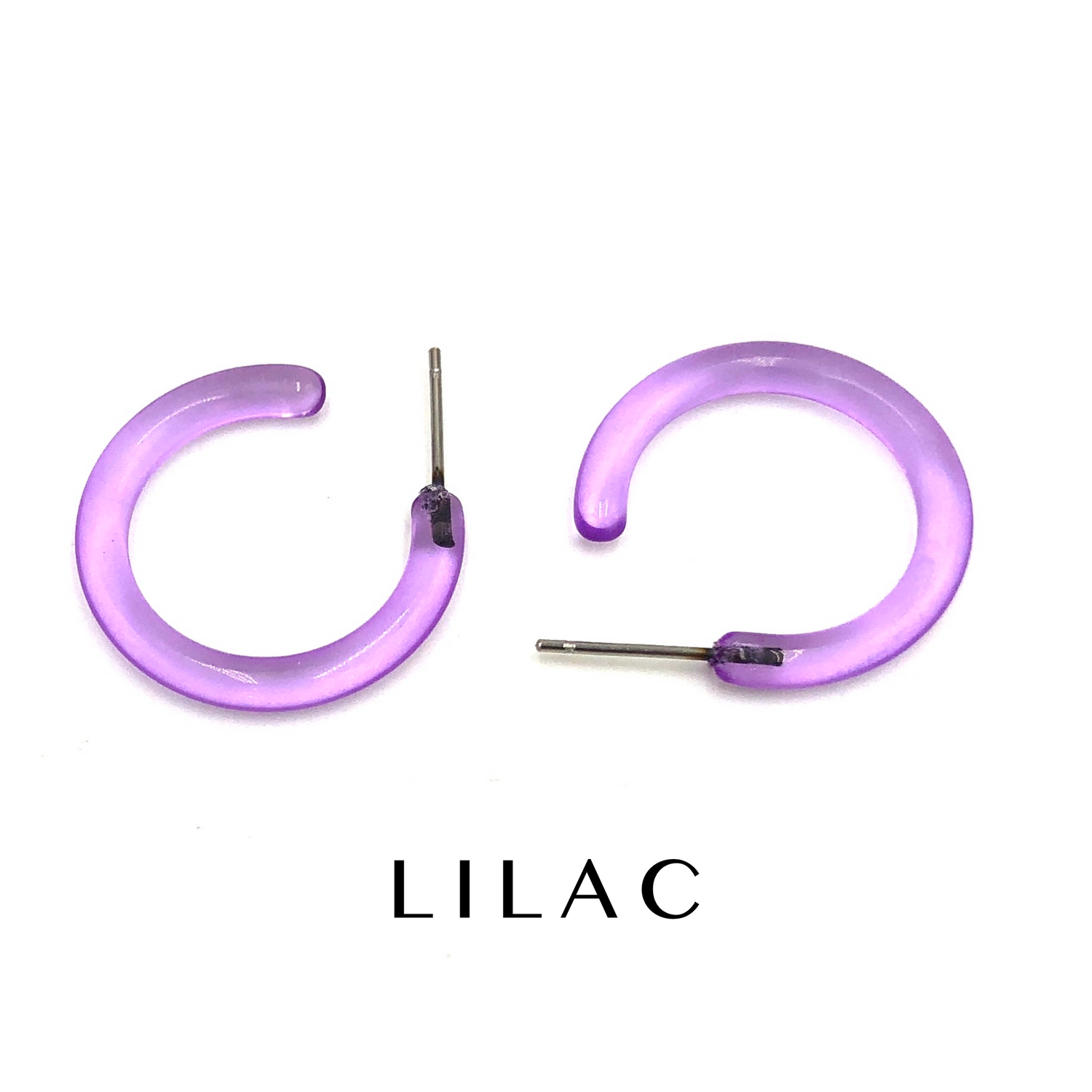 Jelly Tube Hoop Earrings - 1" Small Tube Hoops by Leetie Lovendale | Fleurcouture