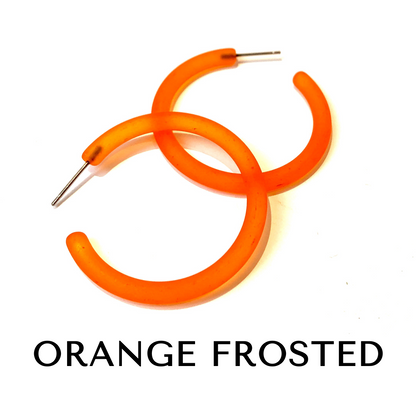 Jelly Tube Hoop Earrings - Large 1.5" Large Tube Hoops by Leetie Lovendale | Fleurcouture