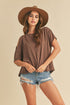 Jilli Top MOCHA S by Aemi + Co | Fleurcouture