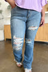 Judy Blue Full Size Distressed Raw Hem Bootcut Jeans Medium 0(24) Women&