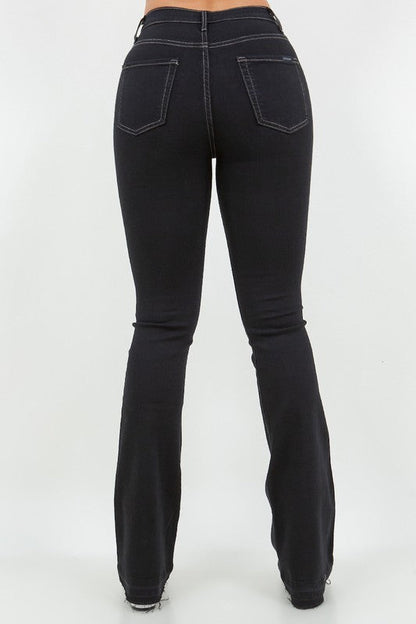 Judy Boot Cut Jean in Black Black by GJG Denim | Fleurcouture