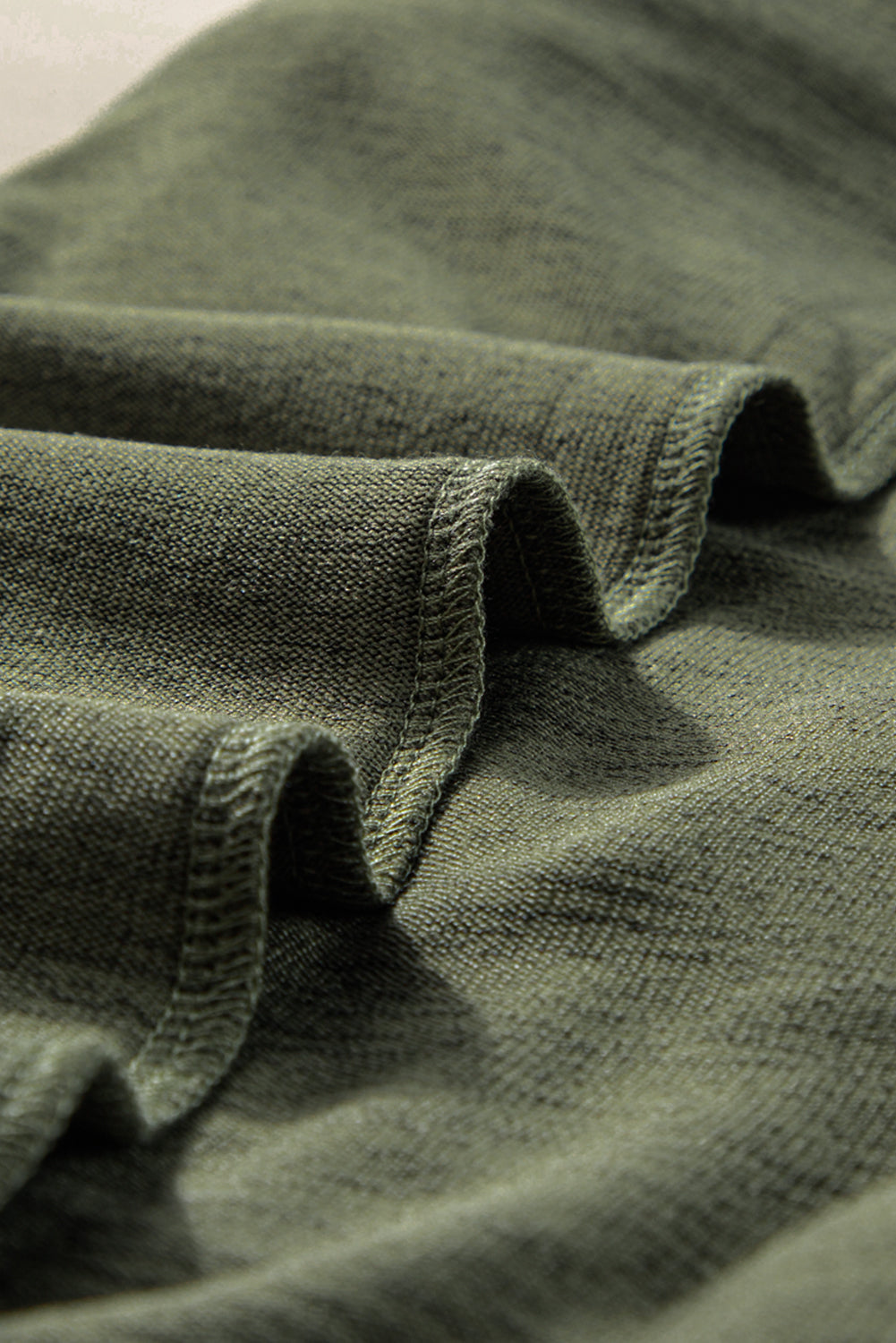 Jungle Green Contrast Ribbed Bishop Sleeve Top 95%Polyester+5%Elastane Tops by Fleurcouture | Fleurcouture