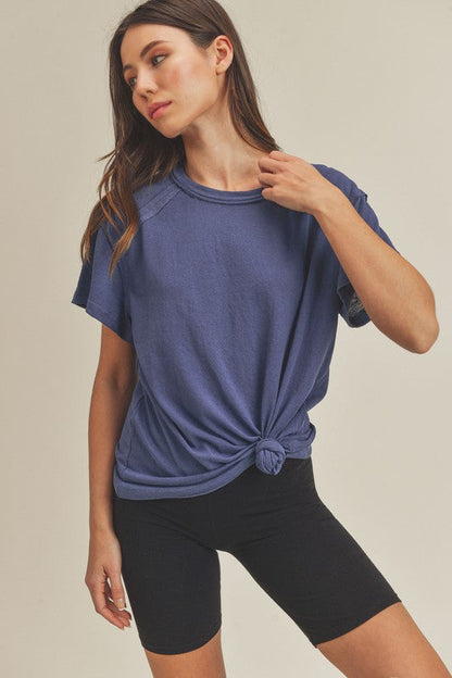 Junie Top BLUE M by Aemi + Co | Fleurcouture