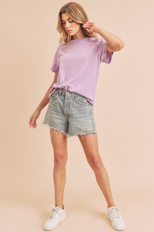 Junie Top LILAC M by Aemi + Co | Fleurcouture