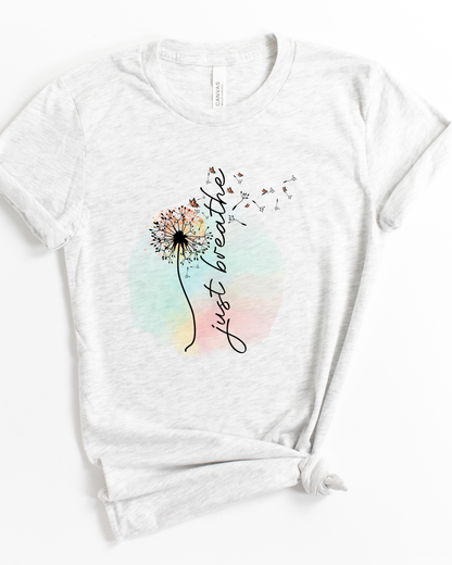 JUST BREATHE TEE (BELLA CANVAS) by LL | Fleurcouture