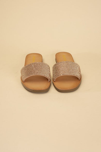 JUSTICE-S Rhinestone Slides by Fortune Dynamic | Fleurcouture