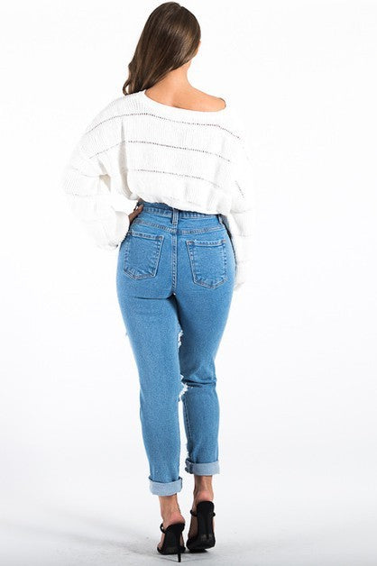 Karen Boyfriend Jean blue by GJG Denim | Fleurcouture