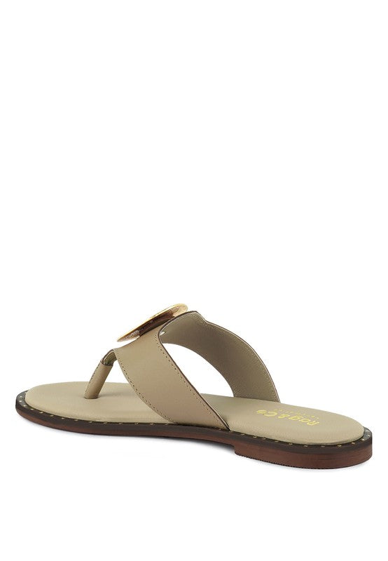 KATHLEEN Embellished Slip-On Thong Sandals by Rag Company | Fleurcouture