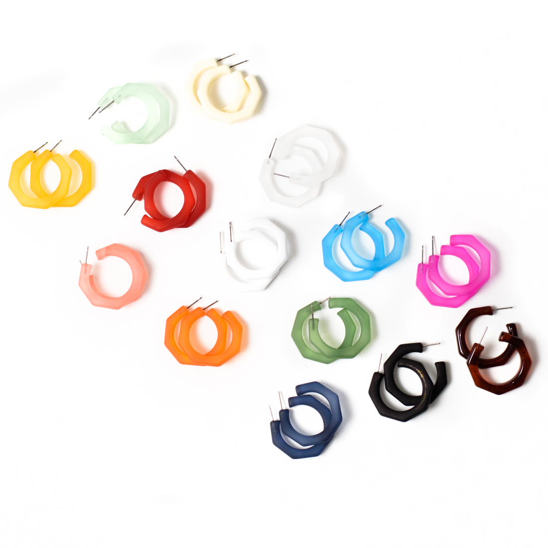 Kay Octagon Hoop Earrings Kay Hoop Earrings by Leetie Lovendale | Fleurcouture