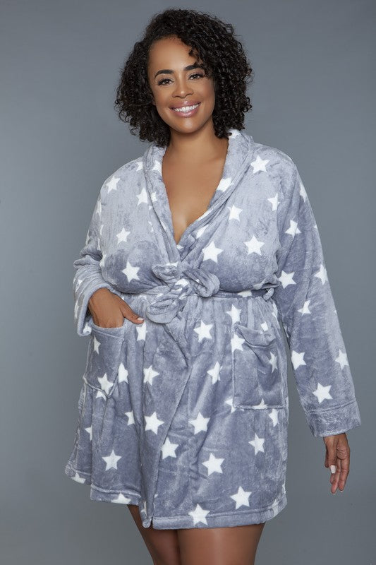 Kaylee Robe Star Print by BE WICKED | Fleurcouture