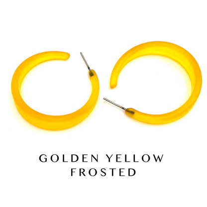 Keira Frosted Hoop Earrings Keira Hoop by Leetie Lovendale | Fleurcouture