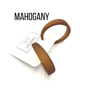 Keira Frosted Hoop Earrings Mahogany Keira Hoop by Leetie Lovendale | Fleurcouture