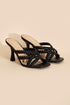 KELLAN-S Double Cross Braided Heels BLACK 5.5 by Fortune Dynamic | Fleurcouture