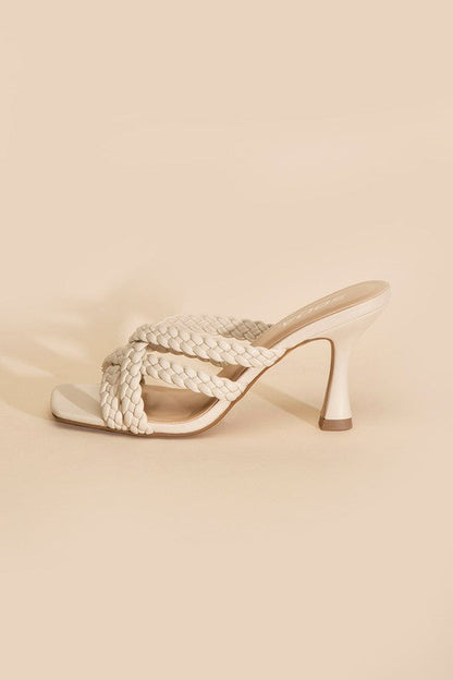 KELLAN-S Double Cross Braided Heels by Fortune Dynamic | Fleurcouture