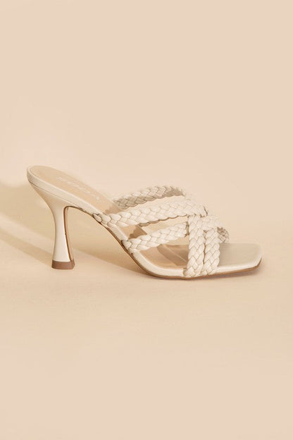 KELLAN-S Double Cross Braided Heels by Fortune Dynamic | Fleurcouture