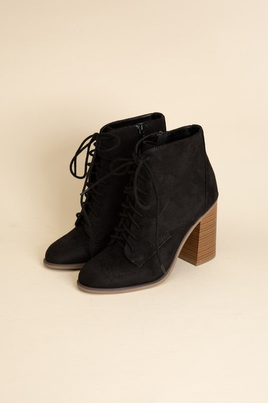 Kidman Lace Up Boots BLACK by Fortune Dynamic | Fleurcouture