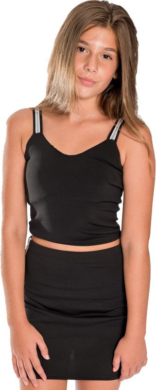 KIDS ELASTIC STRAP CROP TOP by Cheryl Creations | Fleurcouture