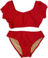 KIDS SHORT SLEEVE 2-PIECE BATHING SUIT Red S by Cheryl Creations | Fleurcouture