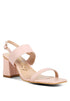 KIRK Elasticated Gussets Block Heel Sandals Pink 8 by Rag Company | Fleurcouture