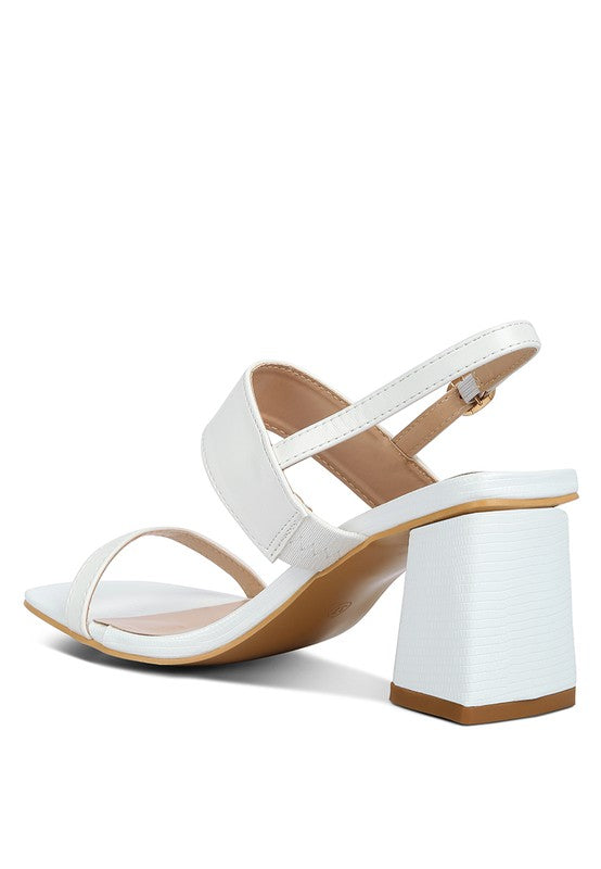 KIRK Elasticated Gussets Block Heel Sandals by Rag Company | Fleurcouture