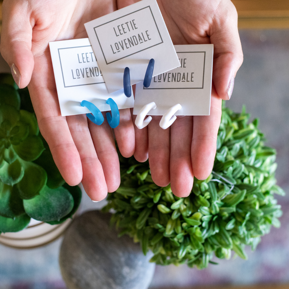 Kit Hoop Earrings Kit Hoops by Leetie Lovendale | Fleurcouture