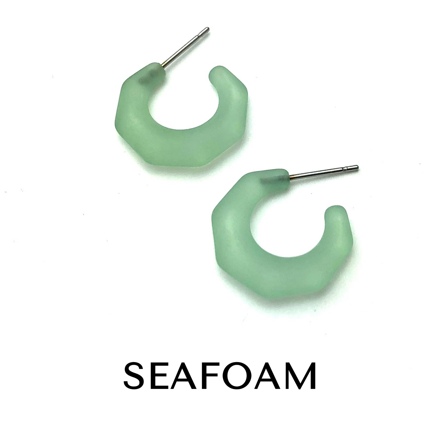 Kit Hoop Earrings Seafoam Kit Hoops by Leetie Lovendale | Fleurcouture