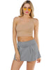 Knitted A Line Mini Skirt Light Grey XS by Rag Company | Fleurcouture