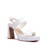 KRISHA-04X HEEL WHITE 6 by Qupid Shoes | Fleurcouture