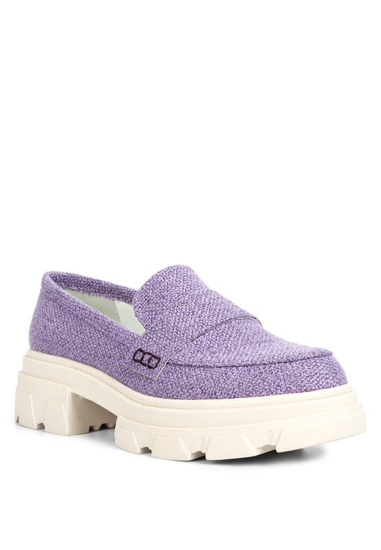 KYRO Amabel Chunky Lug Sole Loafers Lilac 5 by Rag Company | Fleurcouture