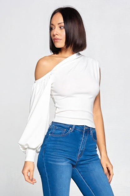 Ladies One-shoulder Top by Fleurcouture | Fleurcouture