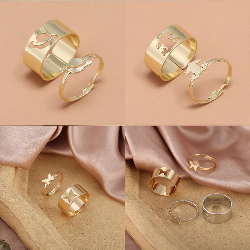 lady geometric alloy plating artificial gemstones women&