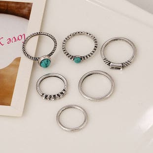 lady geometric alloy plating artificial gemstones women&