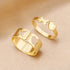 lady geometric alloy plating artificial gemstones women&