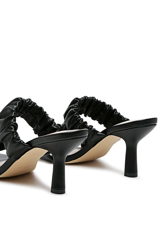 LADY LYNN GATHER AROUND SLIP-ON HEELED SANDAL by Rag Company | Fleurcouture