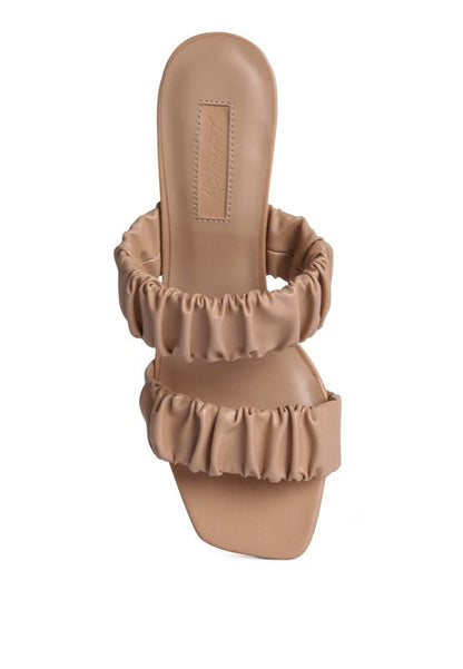 LADY LYNN GATHER AROUND SLIP-ON HEELED SANDAL by Rag Company | Fleurcouture