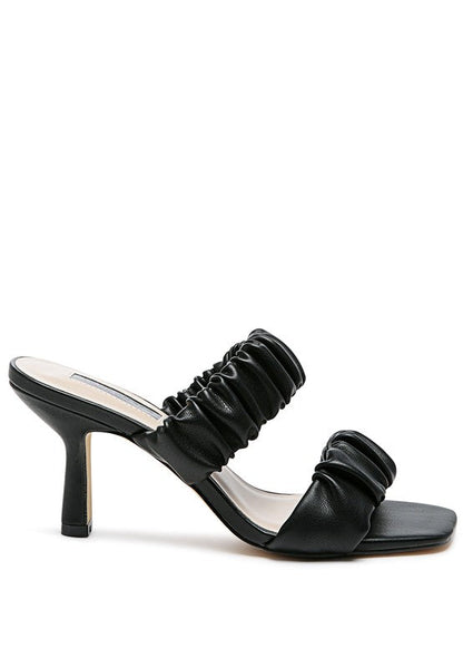 LADY LYNN GATHER AROUND SLIP-ON HEELED SANDAL by Rag Company | Fleurcouture