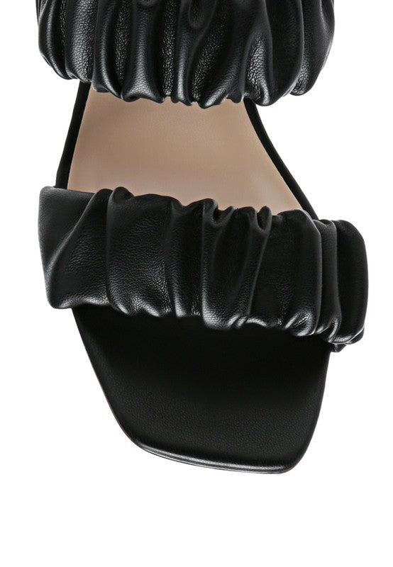LADY LYNN GATHER AROUND SLIP-ON HEELED SANDAL by Rag Company | Fleurcouture