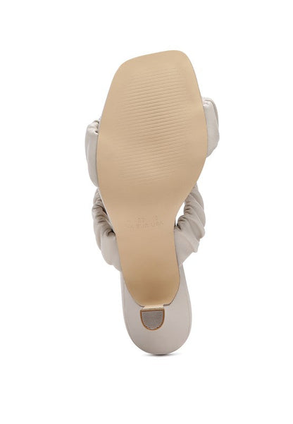 LADY LYNN GATHER AROUND SLIP-ON HEELED SANDAL by Rag Company | Fleurcouture